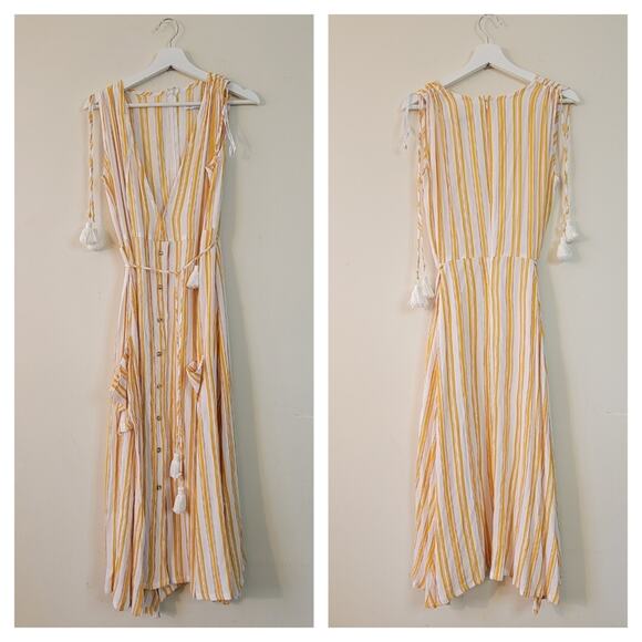 FAITHFULL THE BRAND Claudia Striped Midi Dress - Picture 2 of 5